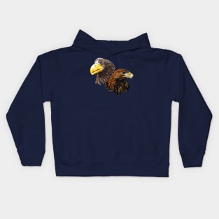 Giant Pigargo and Golden Eagle Kids Hoodie